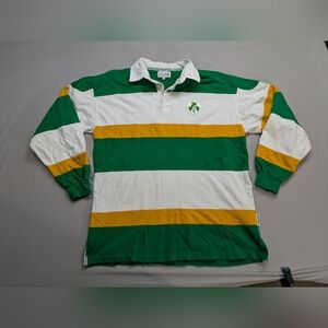 Landsdowne Ireland Rugby Shirt Size XL Striped Polo Long Sleeve